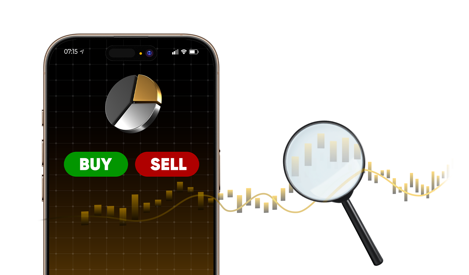 Aetram demat account illustration showing investment options
